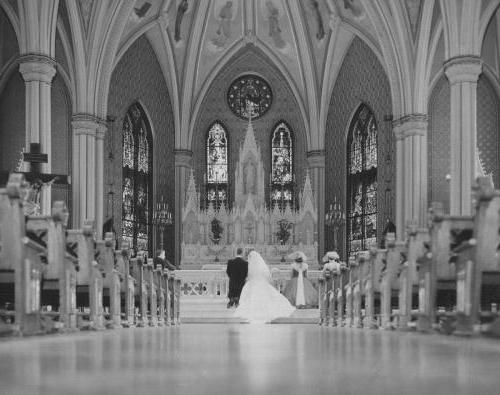 Bride and Groom in the chapel